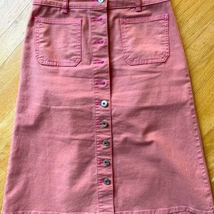 Dusty rose canvas kate spade skirt